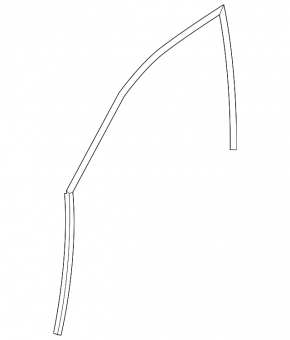 Front left door glass guide BMW 5 F10 10-16