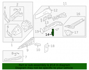 Right headlight eyepiece bracket Mitsubishi Outlander Sport ASX 11-19