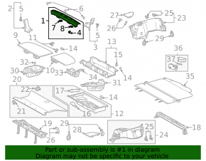 Lexus RX300 RX330 RX350 RX400h 04-08 trunk opening trim beige
