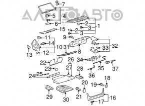 Rear shelf Lexus ES350 07-09 beige under the curtain