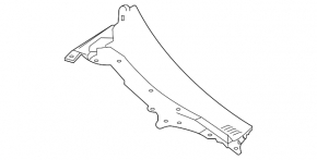 Windscreen wiper grille plastic right Infiniti Q50 14-