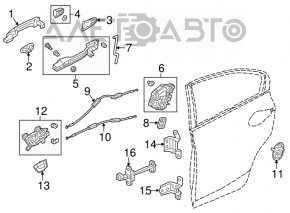 Door hinge lower rear left Acura ILX 13-