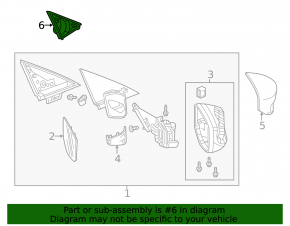 Acura ILX 13-22 Front Left Side Mirror Cover with Buzzer