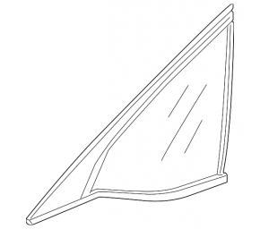 Rear left fixed glass window for Honda Accord 18-22 chrome