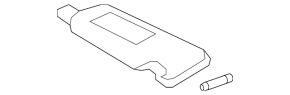Right visor for Toyota Avalon 13-15, gray, without hook