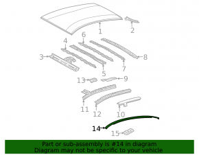 Left roof lining for Toyota Prius 20 04-09