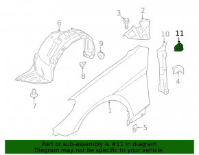 Hyundai Sonata 11-15 Hood Insulation Clips 11pcs