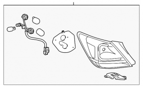 Right outer fender light for Toyota Avalon 11-12