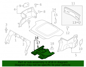 Trunk tray Hyundai Sonata 18-19 hybrid