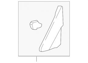 Molding end cap wing triangle right Hyundai Kona 18-23 OEM