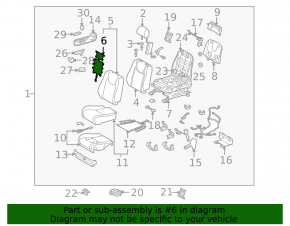 Heated driver's seat back for Lexus RX350 RX450h 10-15