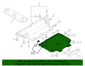 Audi A4 B9 17-25 rear engine guard tears