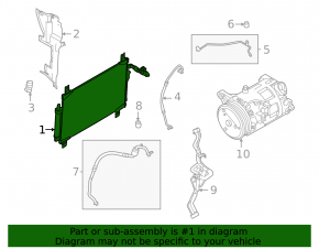 Air conditioning radiator condenser Infiniti QX60 25-26