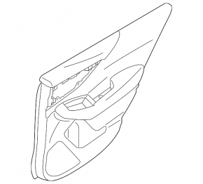 Door trim card rear left Subaru Outback 20-23 cloth black