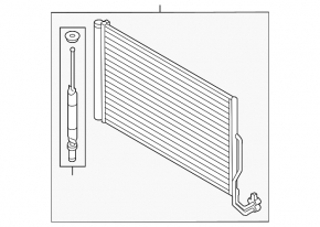 Air conditioning radiator condenser Porsche Cayenne 958 11-17