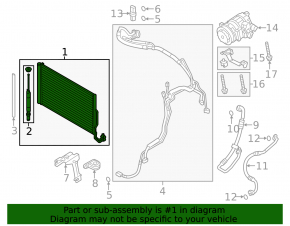 Air conditioning radiator condenser Porsche Cayenne 958 11-17