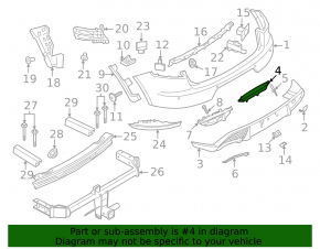 Rear Bumper Lip Bracket Porsche Macan 15-21
