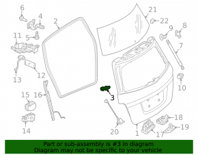 Left tailgate bumper for Mercedes H247 GLA 20-26