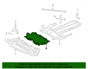 Front engine guard Mercedes C-class W205 300/350e 15-21 RWD
