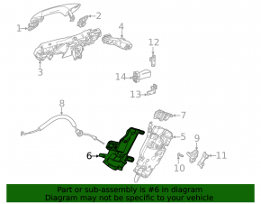 Rear right door lock bracket for Mercedes H247 GLA 20-26