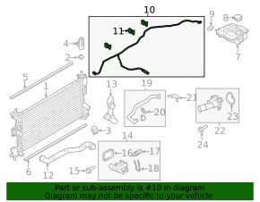 Cooling pipe return Ford Focus mk3 11-18 2.0