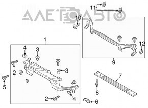 TV stand upper Lincoln MKZ 13-16 plastic
