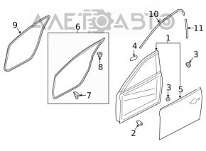Door bare front left Mazda 6 13-21