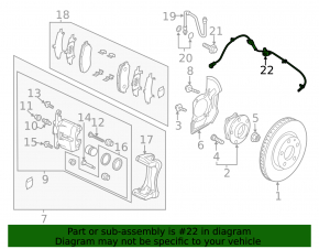 Front left ABS sensor Mazda 6 14-21