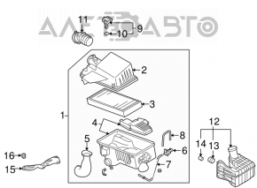 Air filter housing Mazda6 03-06 2.3
