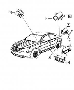 Front Left Door Computer Dodge Challenger 09-