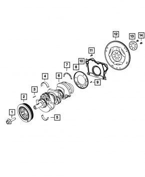 Jeep Cherokee Crankshaft Pulley KL 14- 3.2