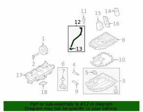 Oil dipstick tube VW Tiguan 09-17