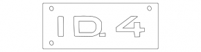 Emblem inscription ID.4 trunk door Volkswagen ID.4 21-23 is broken