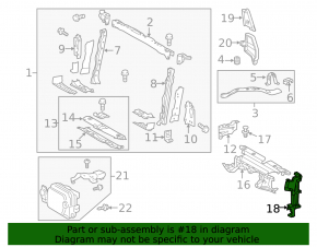 Left radiator deflector for Toyota Rav4 13-15 2.5