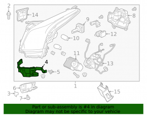 Front bumper mount left under headlight Cadillac ATS 13-19