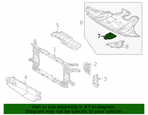 Hyundai Tucson 22-25 AWD front engine protection hatch, worn