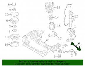 Lower control arm, front left, rear, BMW Z4 09-17