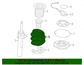 Front left spring BMW X1 F48 16-18 M Sport