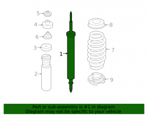 Rear left shock absorber BMW 3 E90 E92 07-08 pre-restyling