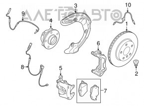 Front left brake disc cover for BMW X2 F39 18-23