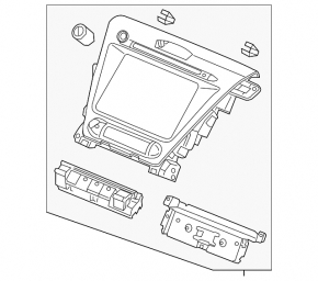 Monitor, display, navigation lower Acura MDX 14-16 prerest