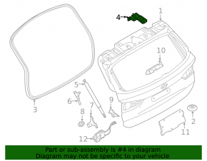 Left tailgate hinge BMW X1 F48 16-22