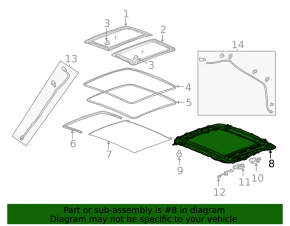 Panoramic mechanism frame Chevrolet Bolt EUV 22-23