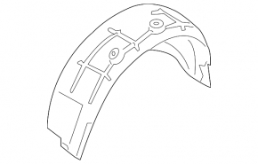 Rear left mudguard Audi Q7 4L 10-15