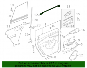 Rear right window seal for Audi Q8 19-25