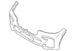 Bare front bumper BMW X7 G07 19-22 under PMA, M-Sport