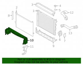 Upper radiator deflector BMW 5 G30 17-23