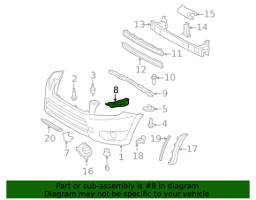 Front bumper mount right Toyota Rav4 06-12