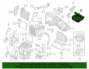 Heater assembly VW Passat b7 12-15 USA for climate control