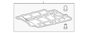 Rear left underbody protection for Lexus CT200h 11-17